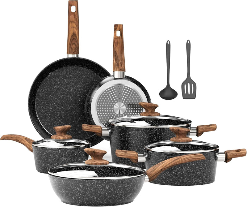 12-Piece Induction Hob Pots and Pans Set