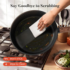 Induction Hob Pots and Pans Set Cooking Granite (12 Piece)