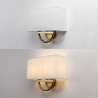 Industrial 2-Light Wall Light Sconce with Textile Shade