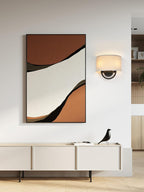 Industrial 2-Lights Wall Light Lamps with Linen Fabric