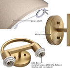 Industrial 2-Lights Wall Light Lamps with Linen Fabric
