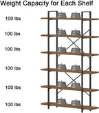 Industrial 4 Tier Bookshelf Modern Metal and Wood