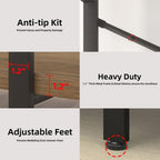 Industrial 4 Tier Bookshelf Modern Metal and Wood