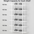 Industrial 4 Tier Bookshelf Modern Metal and Wood