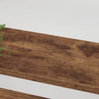 Industrial 4 Tier Bookshelf Modern Metal and Wood