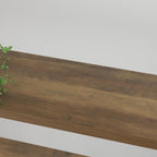 Industrial 4 Tier Bookshelf Modern Metal and Wood