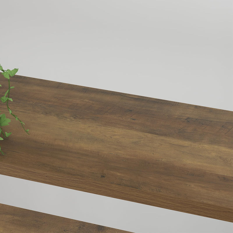 Industrial 4 Tier Bookshelf Modern Metal and Wood