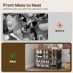 Industrial 5-Tier Shoe Rack with Side Oxford Bag