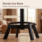Industrial Bar Stool-Counter Height Chairs- Swivel Wooden Seat (Set of 2)