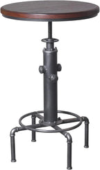 Industrial Bar Table 31.5-41.3" Adjustable Pub Kitchen Dining
