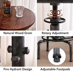 Industrial Bar Table 31.5-41.3" Adjustable Pub Kitchen Dining