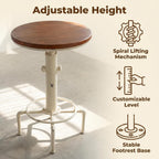 Industrial Bar Table 31.5-41.3" Adjustable Pub Kitchen Dining