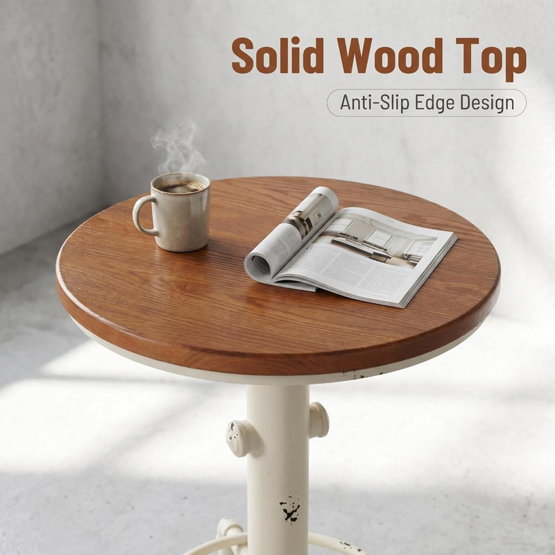 Industrial Bar Table 31.5-41.3" Adjustable Pub Kitchen Dining