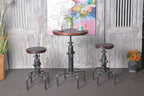 Industrial Bar Table 31.5-41.3" Adjustable Pub Kitchen Dining