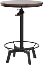 Industrial Bar Table 33.47-39.37inch Height Adjustable Swivel