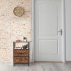 Industrial Bedside Table Hwd: 70 X 45 42.5 (Set of 2)