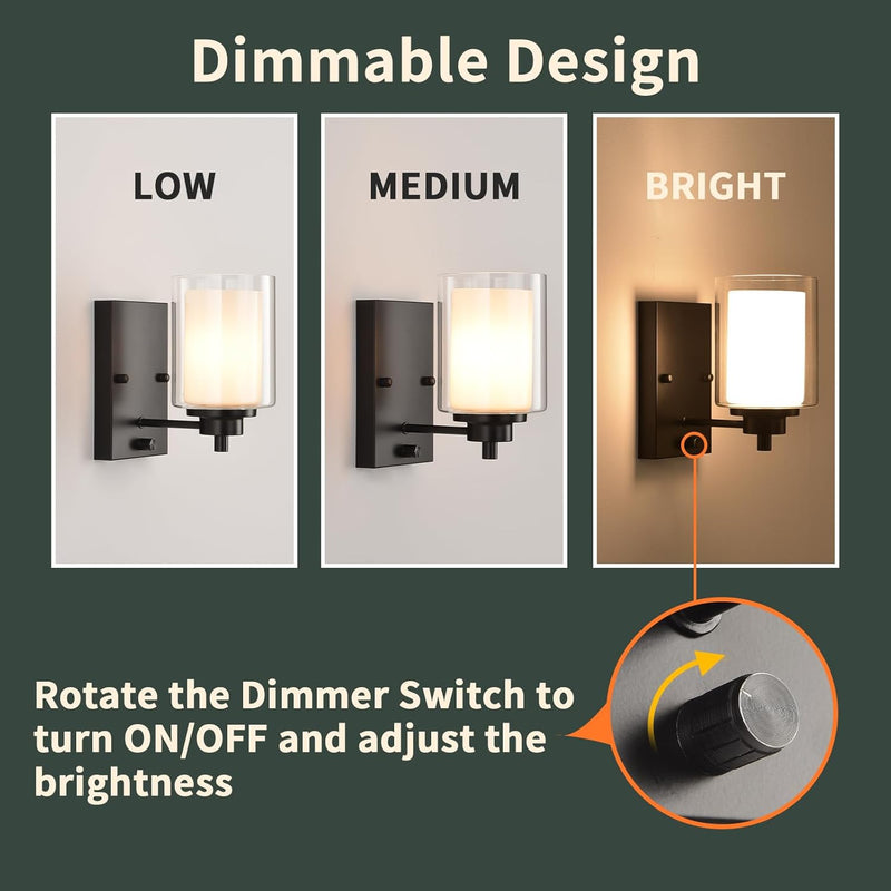 Industrial Bedside Wall Lights (Set of 2)