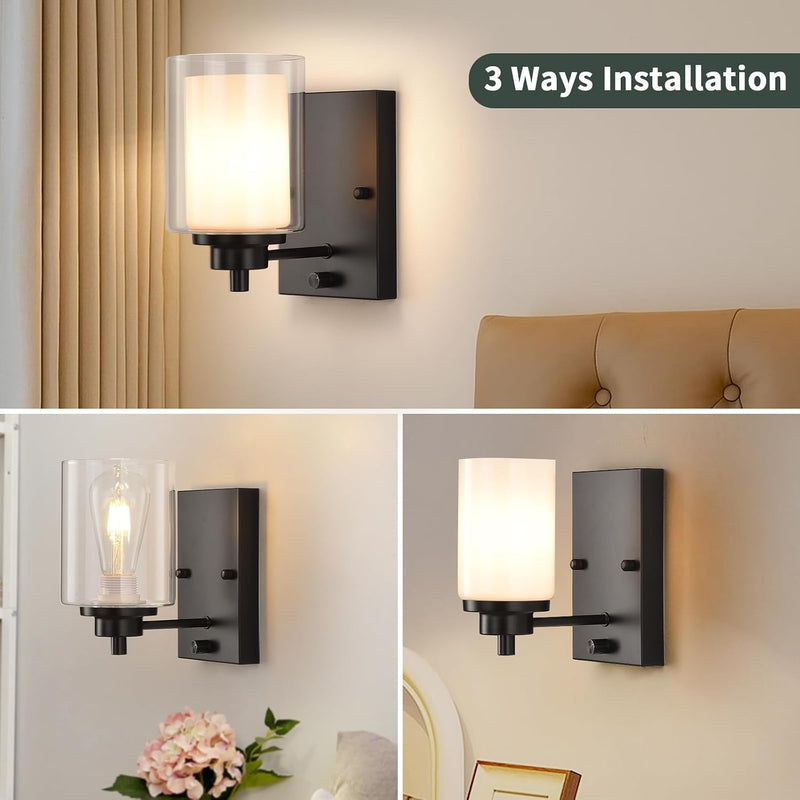 Industrial Bedside Wall Lights (Set of 2)