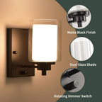 Industrial Bedside Wall Lights (Set of 2)