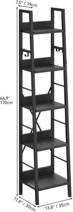 Industrial Bookcase 73CM Wide Standing Open Wooden