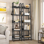 Industrial Bookcase 73CM Wide Standing Open Wooden