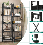 Industrial Bookcase 73CM Wide Standing Open Wooden