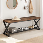 Industrial Entryway Bench with Storage