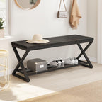 Industrial Entryway Bench with Storage