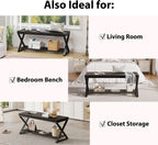 Industrial Entryway Bench with Storage