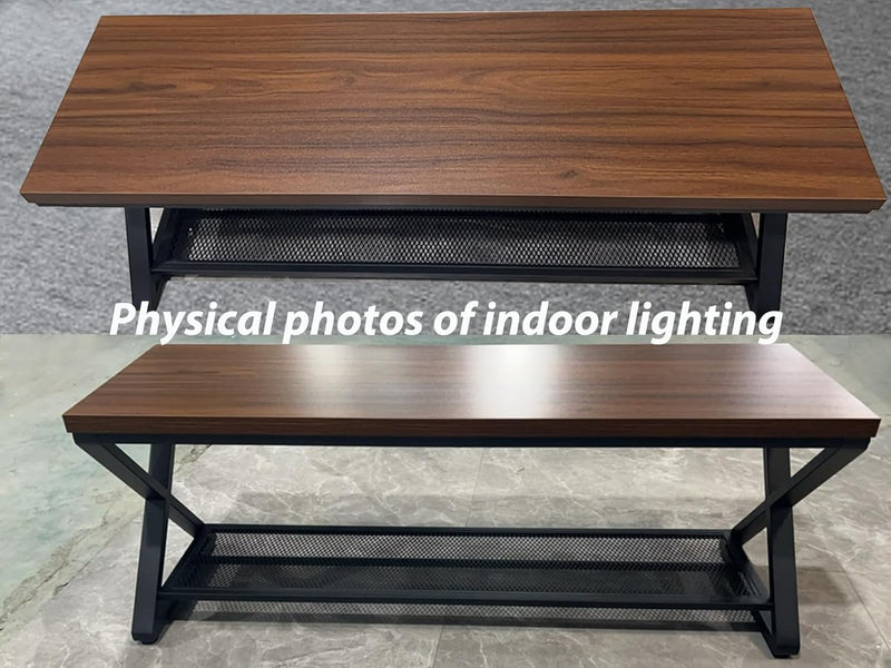 Industrial Entryway Bench with Storage