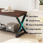 Industrial Entryway Bench with Storage
