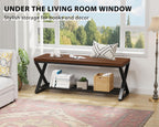 Industrial Entryway Bench with Storage