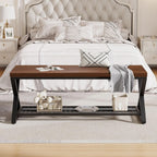 Industrial Entryway Bench with Storage