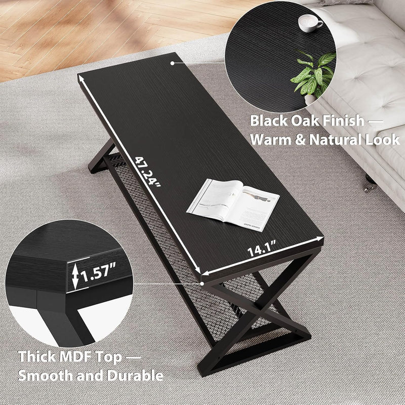 Industrial Entryway Bench with Storage