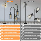 Industrial Floor Lamp for Living Room 190CM Dimmable