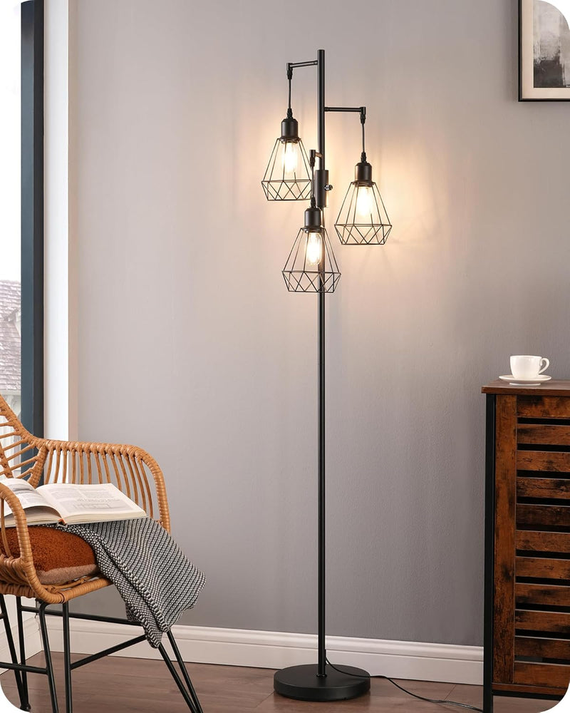 Industrial Floor Lamp with 3 LED Bulbs E27