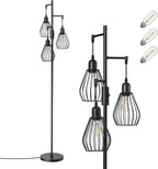 Industrial Floor Lamp with 3 LED Bulbs E27
