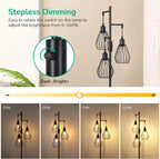 Industrial Floor Lamp with 3 LED Bulbs E27