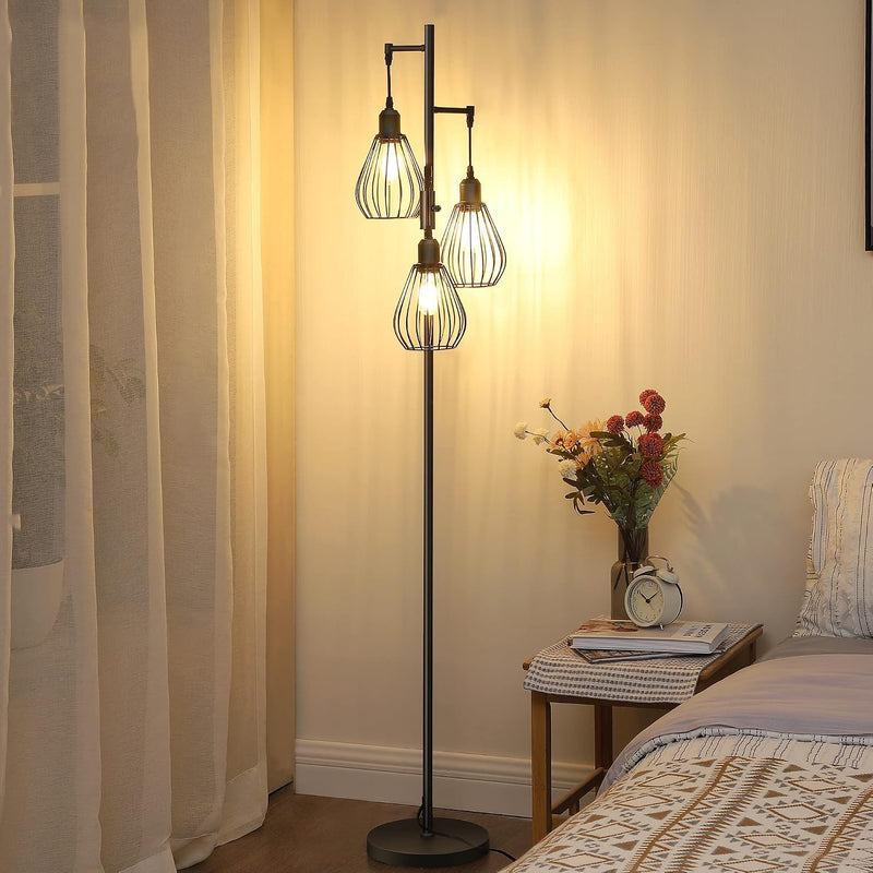 Industrial Floor Lamp with 3 LED Bulbs E27