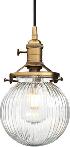 Industrial Glass 3 Pendant Lights 3 Heads Hanging