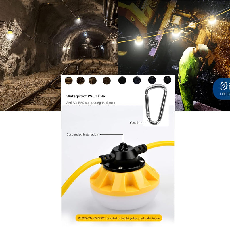 Industrial Grade 100FT Construction String Lights LED Work