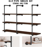 Industrial Iron Pipe Shelves 3 Set 4-Tier 42"