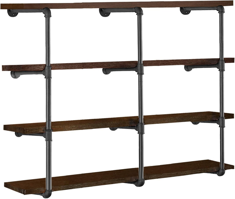 Industrial Iron Pipe Shelves 3 Set 4-Tier 42"