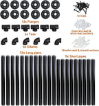 Industrial Iron Pipe Shelves 3 Set 4-Tier 42"