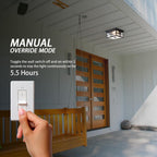 Industrial Motion Sensor Outdoor Flush Mount Ceiling Light