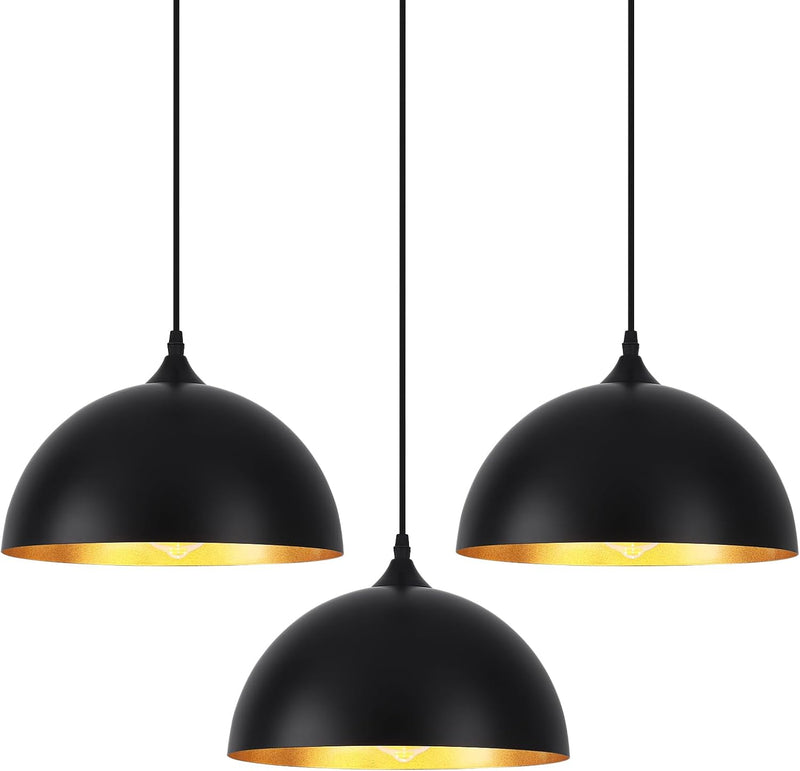 Pendant and Industrial Lights for Kitchen Island (3 Pack)