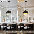 Industrial Pendant Light and Hanging Lights Kitchen Island (3 Pack)