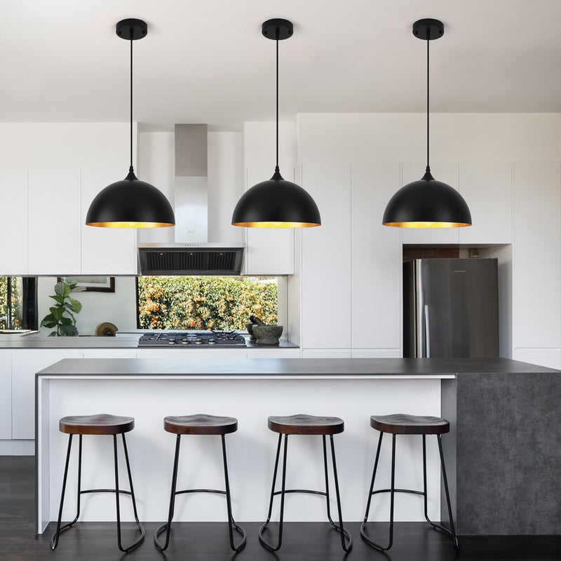 Pendant and Industrial Lights for Kitchen Island (3 Pack)