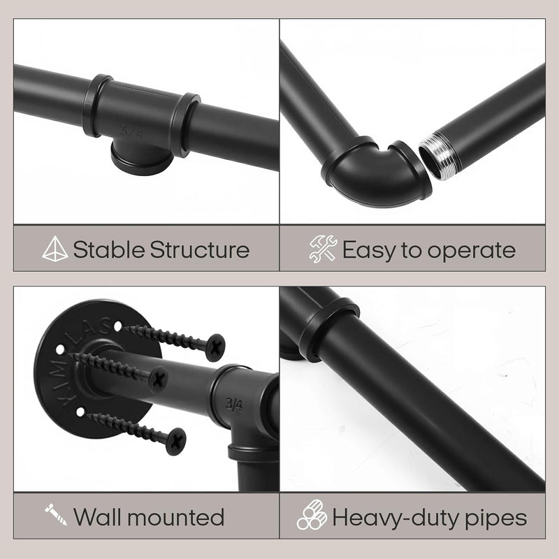Industrial Pipe Clothing Rack