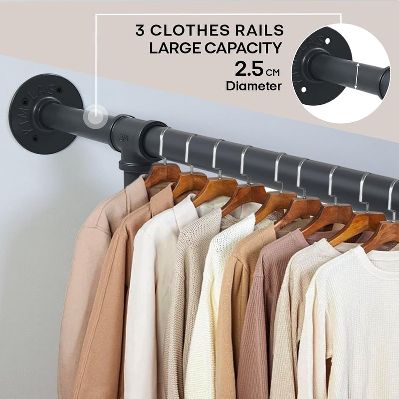 Industrial Pipe Clothing Rack